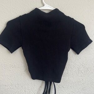 Black Zara Cutout Crop Top - New With Tags